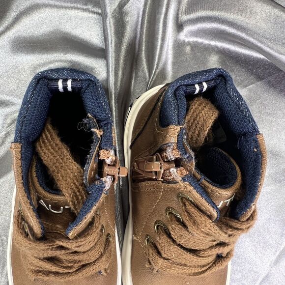 Nautica Palar Toddler’s 5 Chukka Boots  Dress Lace Up Zipper Ankle Tan Fall - Picture 14 of 16